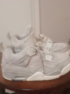 Nike Air Jordan Air Jordan 4 Retro Blank Canvas AJ4 Women's DQ4909-100 Size 6.5